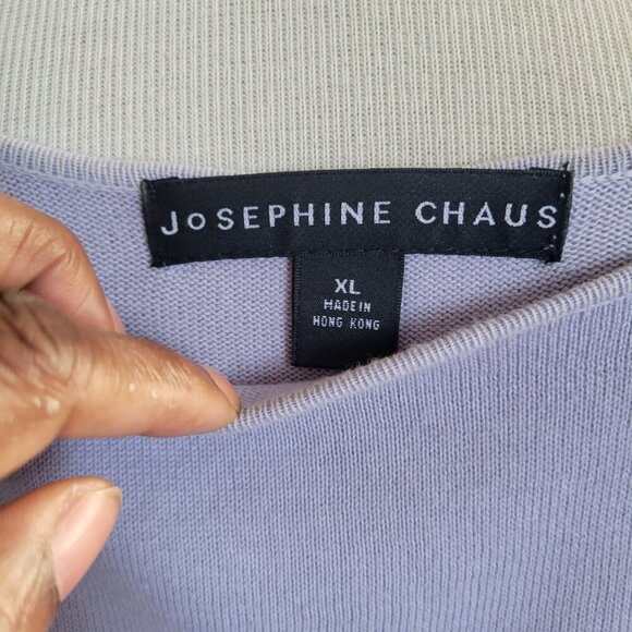 Josephine Chaus Light Purple Floral Swirl Tunic (Size: XL) - Picture 10 of 14